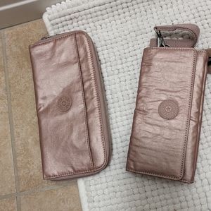 Kipling rose gold passport holder and wallet
